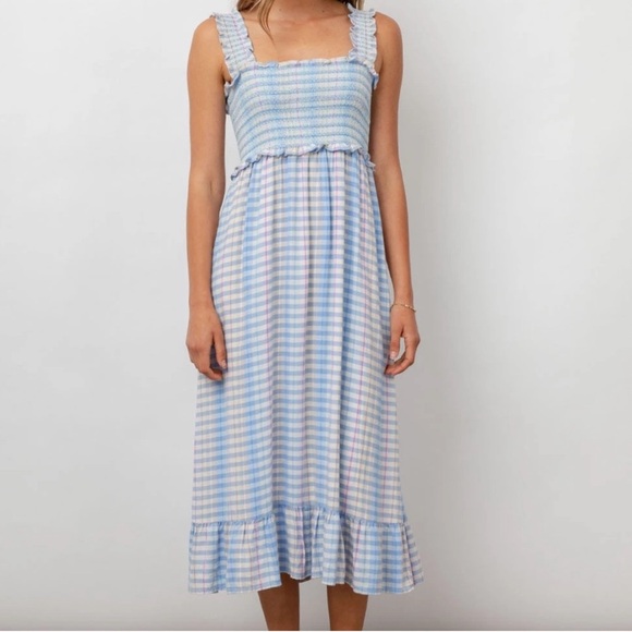 Rails Dresses & Skirts - Rails Rumi Smocked-Bodice Midi Dress Multicolored Size Medium
